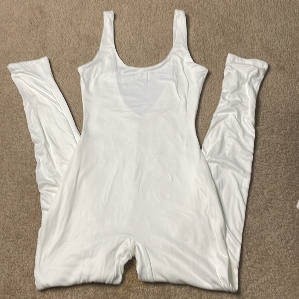 White Buttery Soft Tank Jumpsuit